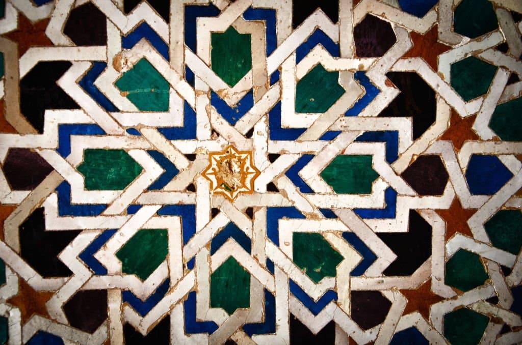 wall mosaic in Alhambra, Spain saeidshakouri.com saeid shakouri